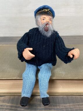 Doll House Miniature 6" Sea Captain, Nautical